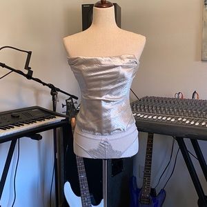 2 Piece Champagne Bustier Set!!